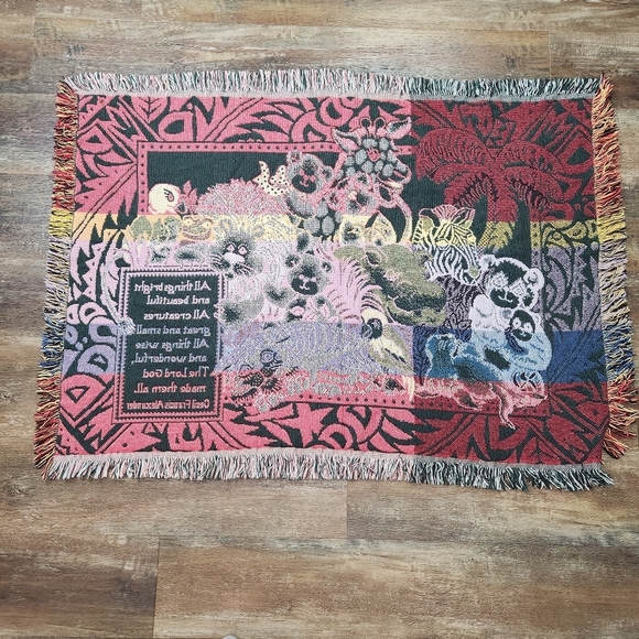 VTG BABY ANIMALS COLORS OF THE RAINBOW FRINGE 🌈 ALL THINGS BRIGHT & BEAUTIFUL - Picture 5 of 5